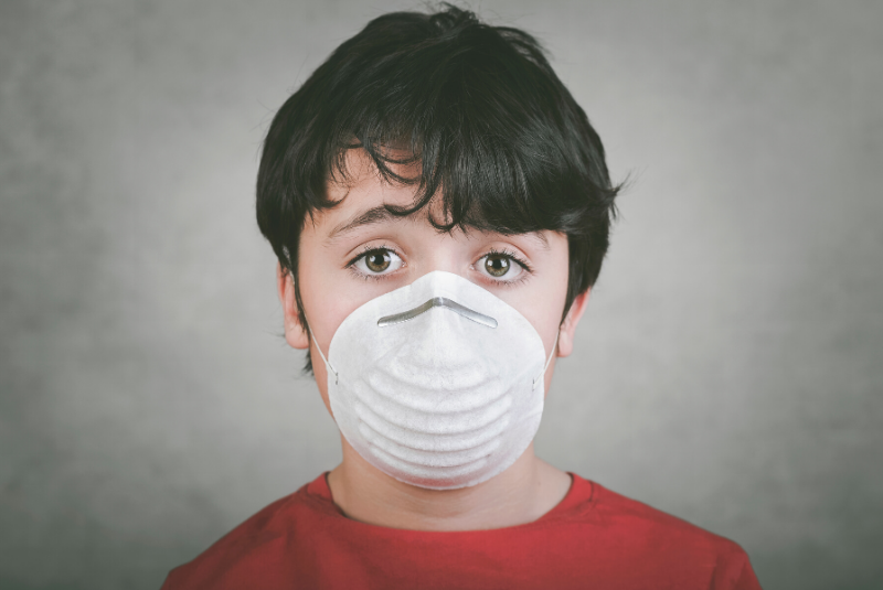 Kid with Face Mask